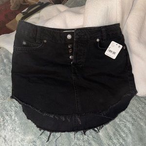 Free people - we the free people- black jean mini skirt - size 2